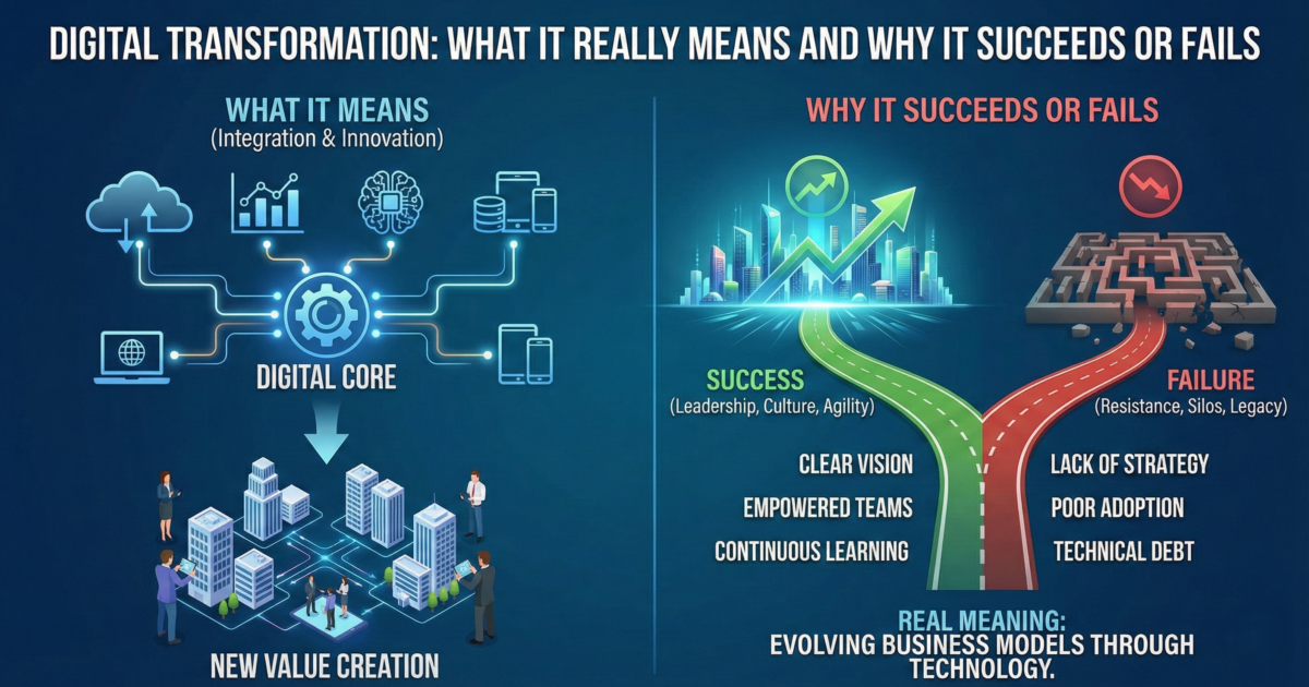 Digital Transformation: What It Really Means and Why It Succeeds or Fails